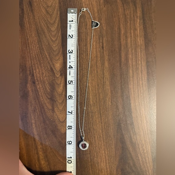 Swarovski Elements Necklace Purple Rhinestone Silver Chain - Picture 7 of 8